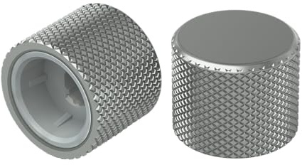 GLORIOUS Rotary Knob für GMMK PRO & Numpads, CNC-Aluminium, in Eisweiß | Griffige abgewinkelte Rillen, Endloser Bildlauf, Einfache werkzeuglose Montage, Steuert Lautstärke & Stummschaltung am PC
