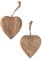 Marzoon 2 colgantes de madera con forma de corazón de 10 x 9,5 cm cada uno – Corazones de madera maciza para colgar – Decoración de madera para ventana – Decoración vintage para regalos – Mini