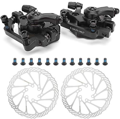 Bike Disc Brake Kit, Universal Strong Braking Force Front Rear Disc Brake Caliper Set for Mountain Bike Bicycle