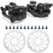 Bike Disc Brake Kit, Universal Strong Braking Force Front Rear Disc Brake Caliper Set for Mountain Bike Bicycle