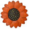 EASICUTI Orangene Sonnenblume Metall Blumen Wanddekoration Metall Wandkunst Dekorationen zum Aufhängen für Innen Außen Zuhause Badezimmer Küche Schlafzimmer Wohnzimmer Garten Terrasse Veranda 33 cm