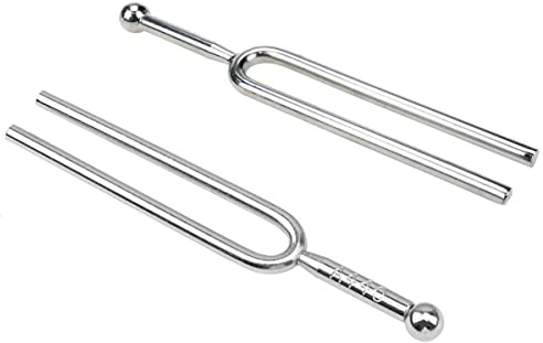 TUOREN 2 Pcs Tuning Fork Set Key of A 440Hz / C 523Hz Tuning Fork for Violin Guitar Piano Tuner Musical Instruments Device
