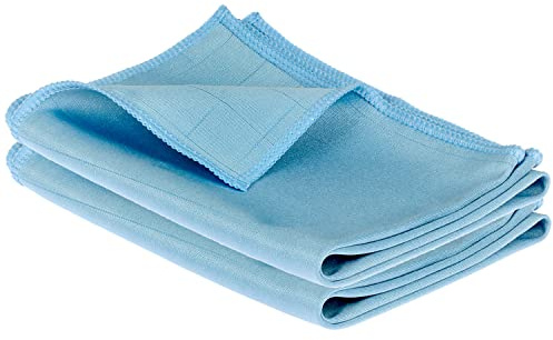 Mach1 2 Stück Mikrofasertuch 40x60cm Blau Premium Mikrofaser Glastücher mit 220 GSM in Profiqualität Keine Streifen und Schlieren – fusselfreie Scheibentücher für Haushalt, Büro, Auto