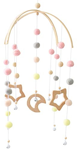 LICHENGTAI Baby Windspiel, Kleinkind Mobile Babybett Dekor Ornament Kinderzimmer Hängende Bettglocke Hase Mobile Windspiel für Babybett Kinderbett, Geschenk für Baby Kleinkind Mädchen Jungen