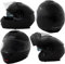 Helm Motorradhelm Klapphelm Innensonnenblende Modular Schwarz XS