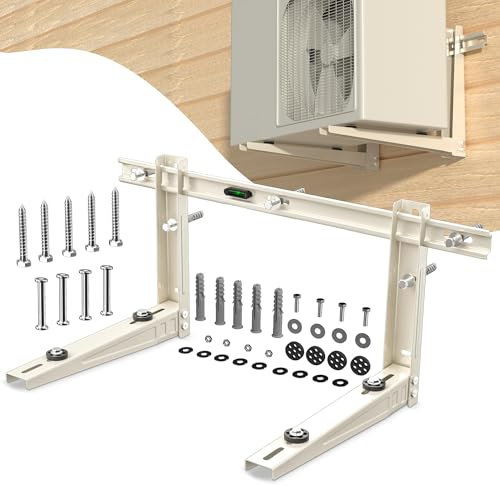 Plusluck Mini Split Wandhalterung für 7000-12000 BTU Mini Split Klimaanlage mit Nivellierer Universal Ductless AC und Wärmepumpensysteme Outdoor