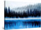 Startonight Impression sur Toile - Abstrait Bleu Sarcelle Sapins Artiste - Grande Tableau Decoration Murale Prêt à Accrocher Arbres Peinture Moderne 60 x 90 cm Idée Cadeau Élégante et Originale
