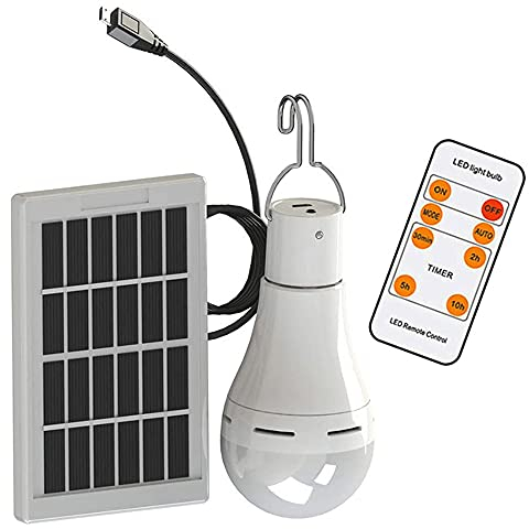Chao Zan LED Solarleuchten Solarlichter Glühbirne Angetrieben Solarlampen für Innen und außen, Tragbarer Laternen Strahler Solarlicht mit Solar Panel für Camping Wandern Angeln Gartenhaus Grill