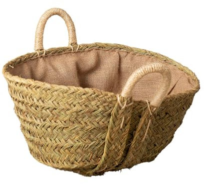 Capazo de esparto 7110F-1 - FORRADO PEQUEÑO 52 x 40 x 22 cm - Forrado Yute Interior