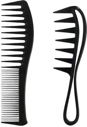 Kämme, 2 Stück Haarkamm, Breiter Zahnkamm, Haar Kamm Kit, Stylingkamm, Lockenkamm, Antistatischer Grobzinkiger Kamm, Haarstyling Werkzeug