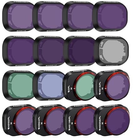 Freewell 16Pack Mega ND, ND/PL, CPL, UV, Snow Mist 1/4, Filtri per l'inquinamento luminoso compatibili con Mini 4 Pro