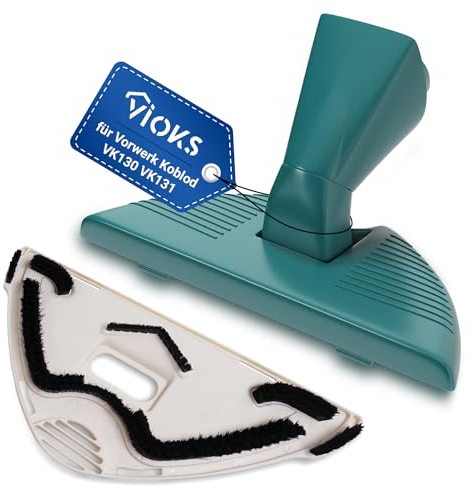 VIOKS Staubsauger Bodendüse für Laminat/Fliesen Parkettdüse & Unterbürste - Ovalanschluss Bodendüsen für Staubsauger Vоrwerk Kobold VK 130 131 135 136 140 150 Tiger VT 251 252 260 265 270