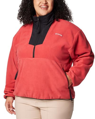 Columbia Pile da donna Sequoia Grove con mezza zip, Daredevil/Nero, X-Small