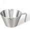 carrottimes Stainless Steel Espresso Cups, Espresso Shots Cup with Handle, Double Spout Metal Espresso Measuring Cup, V-Shaped Mouth Coffee Cup with Dual Scale (Silver), 3.4oz/100ml