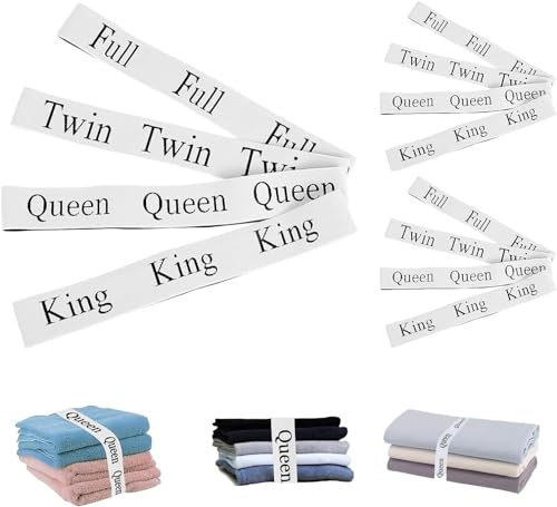 12Pcs Bed Sheet Organizer Bands, Elastic Bed Sheet Straps King Twin Full Queen Bed Sheet Storage Bands for Organizing Closet Wardrobe Storage Bedroom Storage Labels Elastic Bedding Sheet Storage Strap