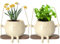 e-YiHESZ Swing Face Planter Pot Hanging Resin Flower Head Planters for Indoor Outdoor Plants Succulent Pots for String of Pearls Plant Live Gift Ideals for Mother, Christmas (2 PCS Type2)