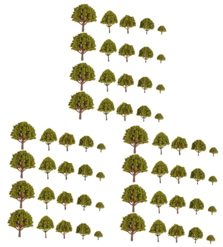 EXCEART 60stücke Teiliges Modellbaum Landschaftsbäume Gelb Für Modelleisenbahn Und Diorama Für Szenenbau Und Landschaftsgestaltung
