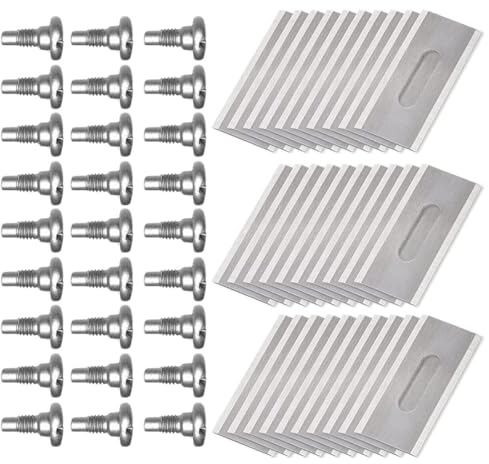 YHIJSR 30 Piezas Cuchillas Robot Cortacesped Cuchillas de Acero Inoxidable con Tornillos Cuchillas Automower para Husqvarna