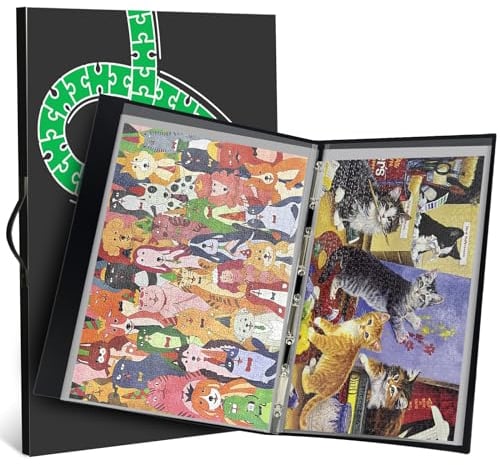 Nariolar Puzzle-Aufbewahrungsordner für 1000 Teile – 15 HD-Taschen, Platz für 30 Puzzles, staubdicht und schützend, das ideale Puzzle-Zubehör, ideal als Weihnachts- und Geburtstagsgeschenk