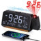 Mesqool Alarm Clock Radio with Projector, Digital FM Radio Clock with Alarm and Type C Charging Port, LED Projection Alarm Clock with Temperature Date Display and Night Light for Bedside