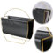 LS-LebenStil Design Magazinständer Leder 40cm Schwarz Gold Zeitungsständer Zeitungskorb Zeitschriftenständer Zeitungshalter für Zeitschriften, Zeitungen, Magazine