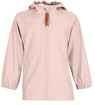 Sterntaler Regenjacke ungefüttert uni - Kinder Regenjacke wasserdicht - Mädchen Jacke mit verschweißten Nähten, Kapuze und reflektierenden Details - robuste Regenbekleidung - zartrosa, Größe 116