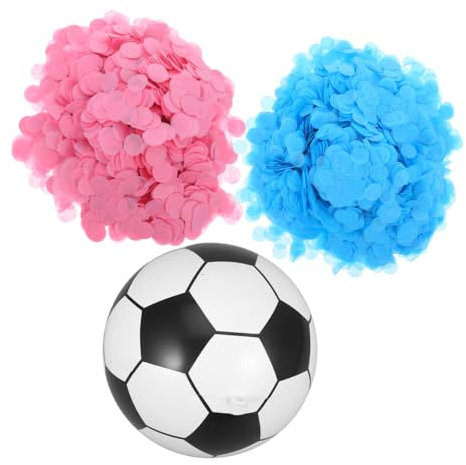 ULDIGI Geschlecht Enthüllen Ball Mit Konfetti Für Babyparty Geburtstag Gender Reveal Fußball Jungen Mädchen Enthüllungsspielzeug