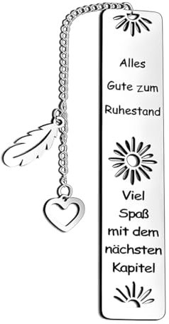 EIHI Lesezeichen Metall Ruhestand Geschenk Für Damen Männer Abschiedsgeschenk Kollegen Happy Retirement Personalisierte Lesezeichen als Weihnachts- und Ruhestand für Lehrer,Freunde Kollegen, 1 Stück