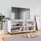 Iiaky TV-Schrank mit Rollen Weiß 90x35x35 cm Holzwerkstoff Tv Highboard Sideboard Wohnzimmer