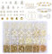 ZWQLZG Pearl Beads Bracelet Making Kit, 1120 Pcs White and Gold Bead for Bracelets Making, DIY Bead Bracelet Kit with 5 Different Sizes of Plastic Pearl Beads