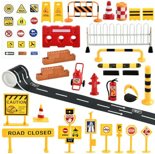 YAXZIM Panneau de Signalisation Jouet, Panneaux de Signalisation Enfant, Accessoire Lutin Farceur, Accessoires Maison de Poupee, Objet Miniature, Boîte à Outils Miniature Jardin (B)
