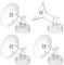 GOTOCUT 4PCS 24mm Flange for Spectra S1 S2 9Plus Synergy Gold Breast Pumps Replacement Accessories, Compatible with Spectra, Nenesupply, Avent Wide-Mouth Bottles, Breastfeeding Parts