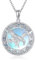 ONEFINITY Adler Halskette 925 Sterling Silber Adler Anhänger Mondstein Halskette Keltische Halskette Adlerschmuck Geschenke für Frauen Männer