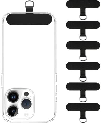 flintronic Handy Lanyard Pads, 6 Stück Handykette Universalpads, Handykette Halterung, Handy Lanyard Pads, Universal Handykette Telefon Patch für die Meisten Smartphones, Telefon Lanyard Patch