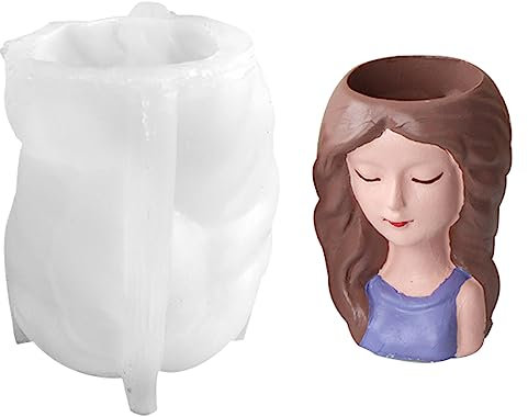 Moldes geométricos de silicona de yeso para hacer macetas, macetas, macetas
