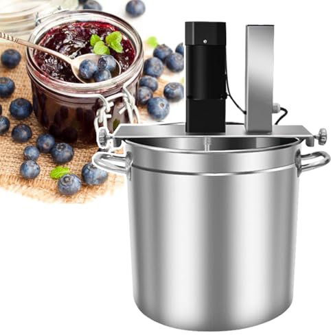 Automatischer Rührgerät für Soßen/Marmeladen - 4 Größen (20L/40L/60L/80L) mit Bodenabschabung, Regelbarer Geschwindigkeit & Mehrherd-Einsatz | Edelstahl-Mixer für Langzeitkochen (Gewerbe),20L