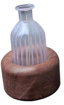 Blumenvase für Auto, Vasenlüftungsclip, Holz-Luftpflanzenhalter, Hydrokulturständer, Fahrzeugzubehör, Limousine, LKW, Armaturenbrett, Innendekoration, Farbe: