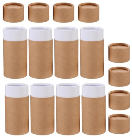 SEWOART 8stücke Ätherische Öle Aufbewahrungsbox Pappröhren Mit Deckel Kraftpapierröhren Für Parfümflaschen Kleine Versandröhren Für Blaupausen Und Poster Bastelboxen Aus Robustem Kraftpapi