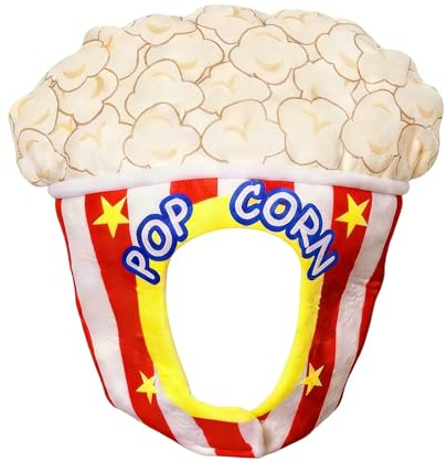 Generisch Popcorn Hut, Popcorn Kostüm Partyhut Weicher Kopfschmuck zum Anziehen Partys Festivals Cosplay Karneval Faschingskostüme