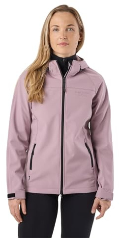 Swedemount Stryn Softshelljacke Damen, Wasserabweisend | 5.000 mm Wassersäule, winddicht, atmungsaktiv, 2 Taschen, verstellbare Kapuze und Bündchen