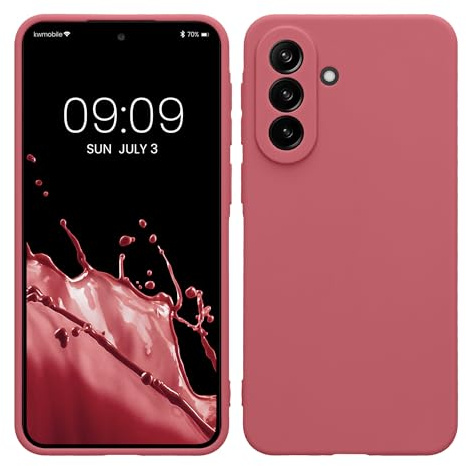 kwmobile Handyhülle für Samsung Galaxy A37 5G Hülle - weiches Handy Silikon Case - Schutzhülle Cover - Dark Rose