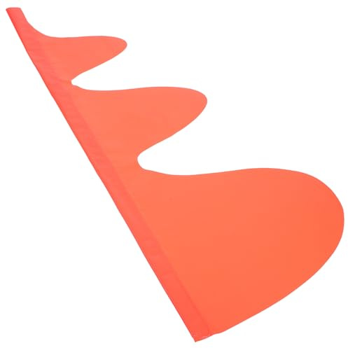 MAGICLULU Drapeau de Sécurité Cycliste Ondulé Orange en Fibre de Verre, Drapeau de Remplacement Imperméable pour Vélo, Fauteuil Roulant et Scooter, Visibilité Accrue, 1 Pièce sans Mât