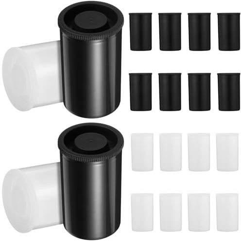 ULTECHNOVO Boîtes de Pellicule Vides pour Stockage de Pellicules D'appareil Photo Argentique, Légères et Solide, Lot de 20 Pièces en PE, pour Photographie en Extérieur et Voyage