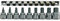 Teng M3812 10 Piece Clip Rail Hex Key Socket Set Metric- 3/8in Square Drive
