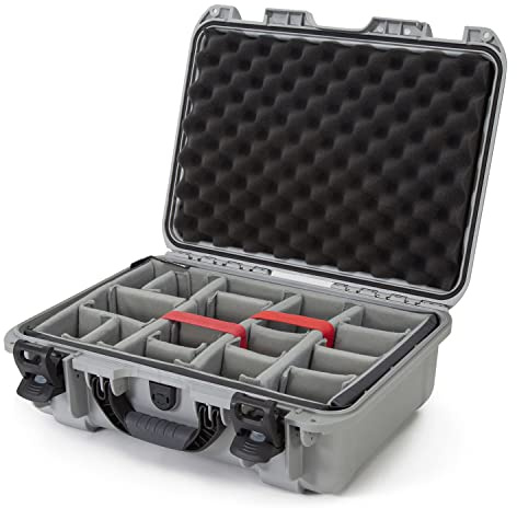 Nanuk Large Series 925 Lightweight NK-7 Resin Waterproof Protective Case with Padded Dividers, Silver