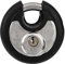 BRINKS Cadenas commercial robuste en acier inoxydable, 70 mm, avec clé, pour abri de jardin, garage, casier, portes coulissantes, armoires, ronds avec anse en acier, noir
