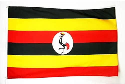 AZ FLAG - Flagge Uganda - 150x90 cm - Ugandische Fahne 100% Polyester mit Messing-Ösen - 110g