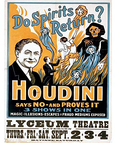 Wee Blue Coo Harry Houdini The Magician Vintage Advertising Art Print Poster Wall Decor Kunstdruck Poster Wand-Dekor-12X16 Zoll
