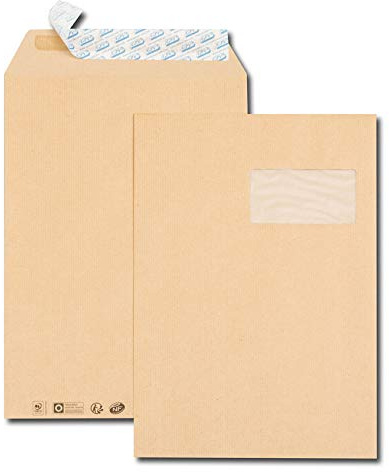 GPV 4274 Versandtaschen, C4, 229 x 324 mm, braun mit Fenster
