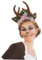 narrenwelt Haarreif REH REHLEIN mit Rosen rosa Kopfschmuck Geweih Rentier Hirsch Weihnachen